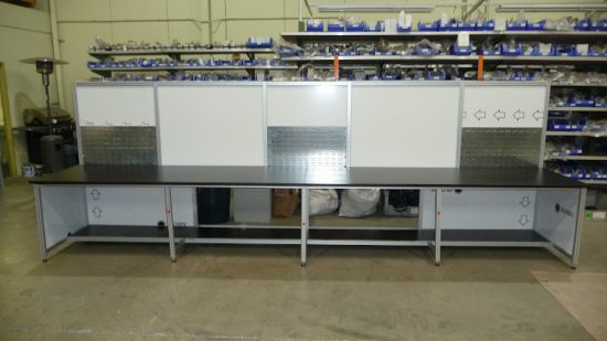 Long multi user bench - Front view